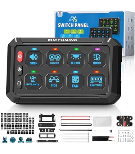 Amazon.com: Auxbeam 8 Gang Switch Panel BA80+Auxbeam Switch Panel